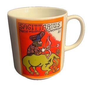 Vintage Sagittarius Zodiac Coffee Mug - Retro Astrology Cup -‎ November/December